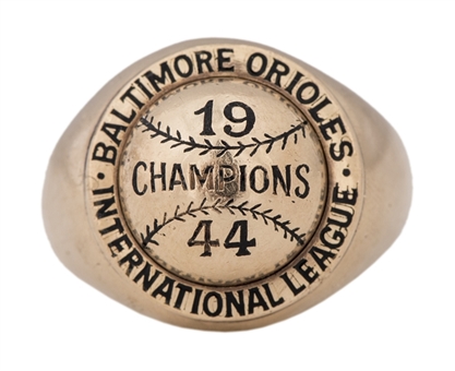 1944 Baltimore Orioles Minor League Championship Players Ring - Lloyd Shafer